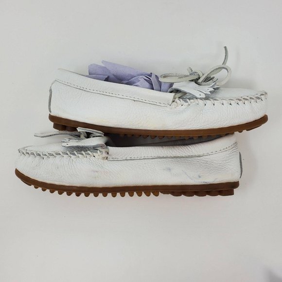 Minnetonka Deer Hide Kilty Moccasin Size 5.5 - Picture 5 of 8
